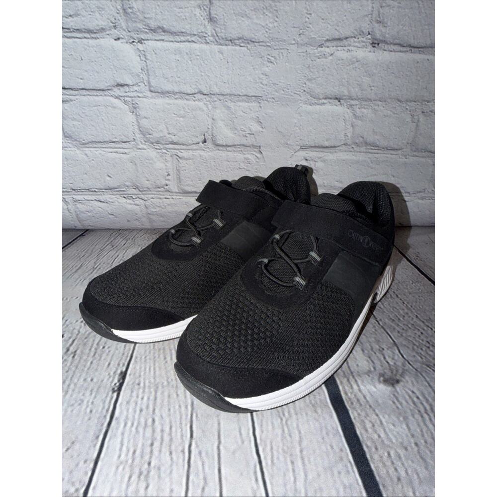 OrthoFeet 831 Joelle Stretch Knit Sneaker BioFit Black Womens Size 9‎ Wide